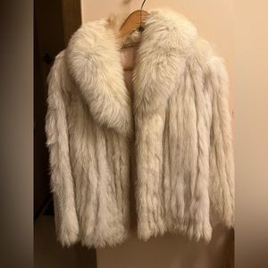 Saga white fur coat